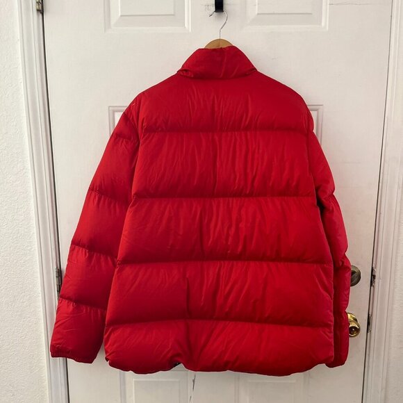LL Bean Woman's Red Downtek Downfilled Puffy Winter Packable Jacket Sz MXL - Picture 5 of 13